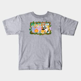 Animales con marco Kids T-Shirt